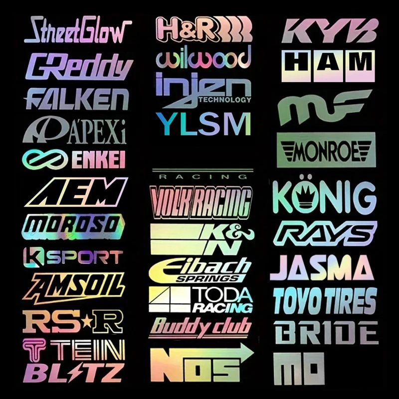 Pet Supplies Yulee - Random 12pcs JDM Racing Sponsor Decals