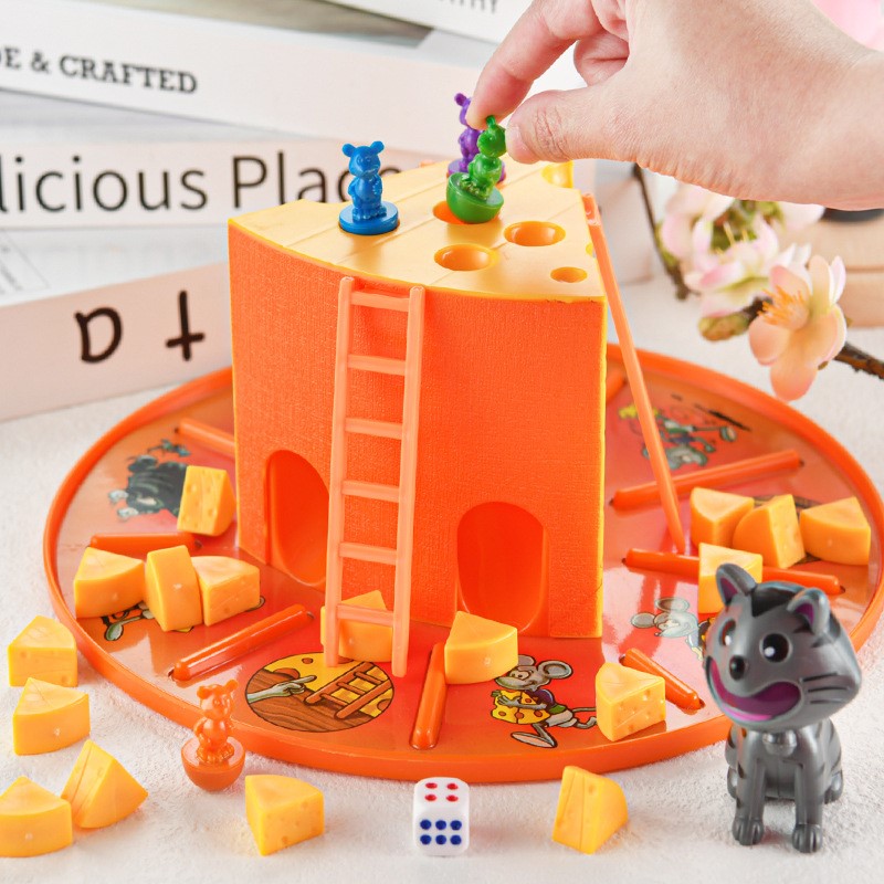 Interactive Cat Toy - Cat and Mouse Cake Cheese Board