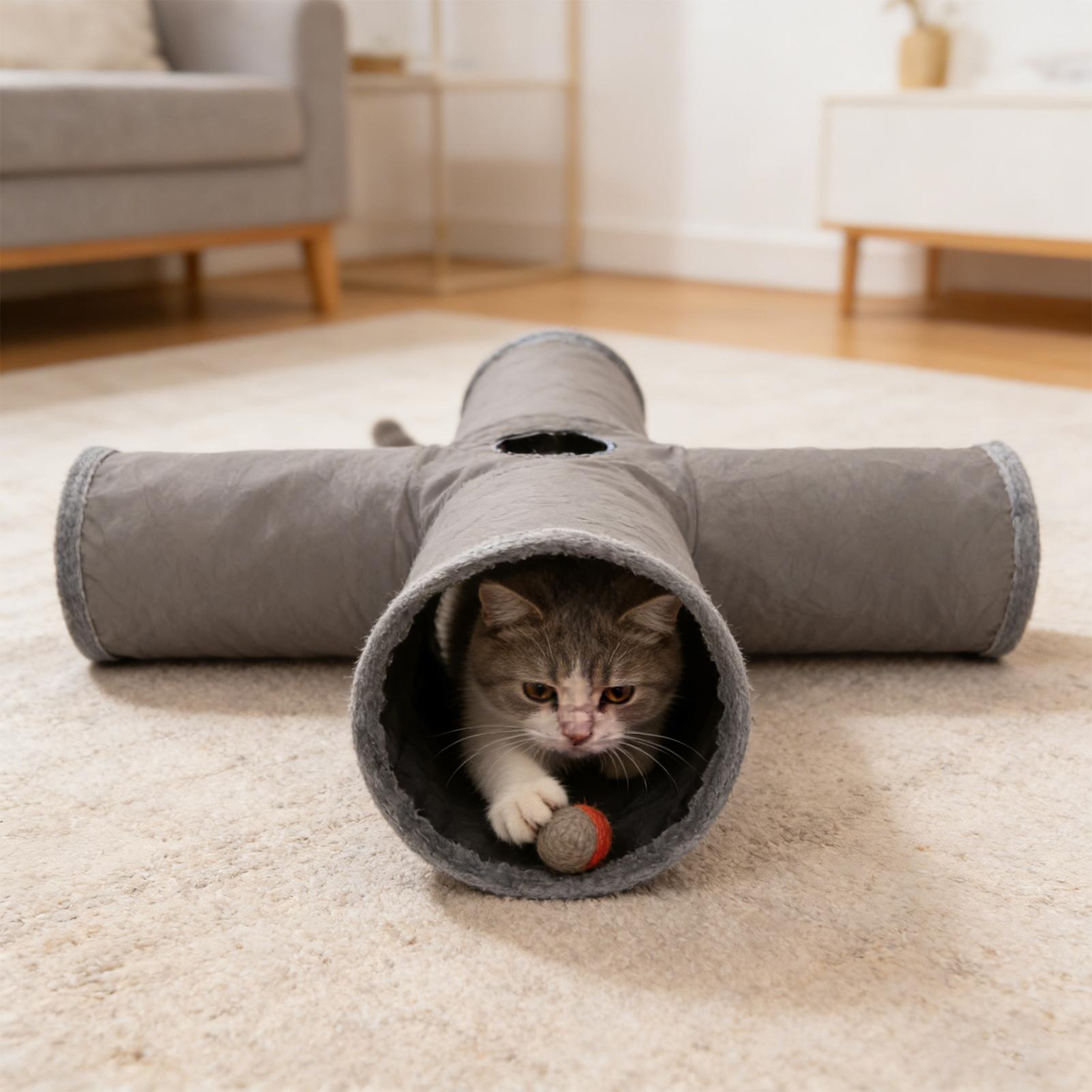 Interactive Cat Toy - Tunnels For Indoor Cats Maze Puzzle