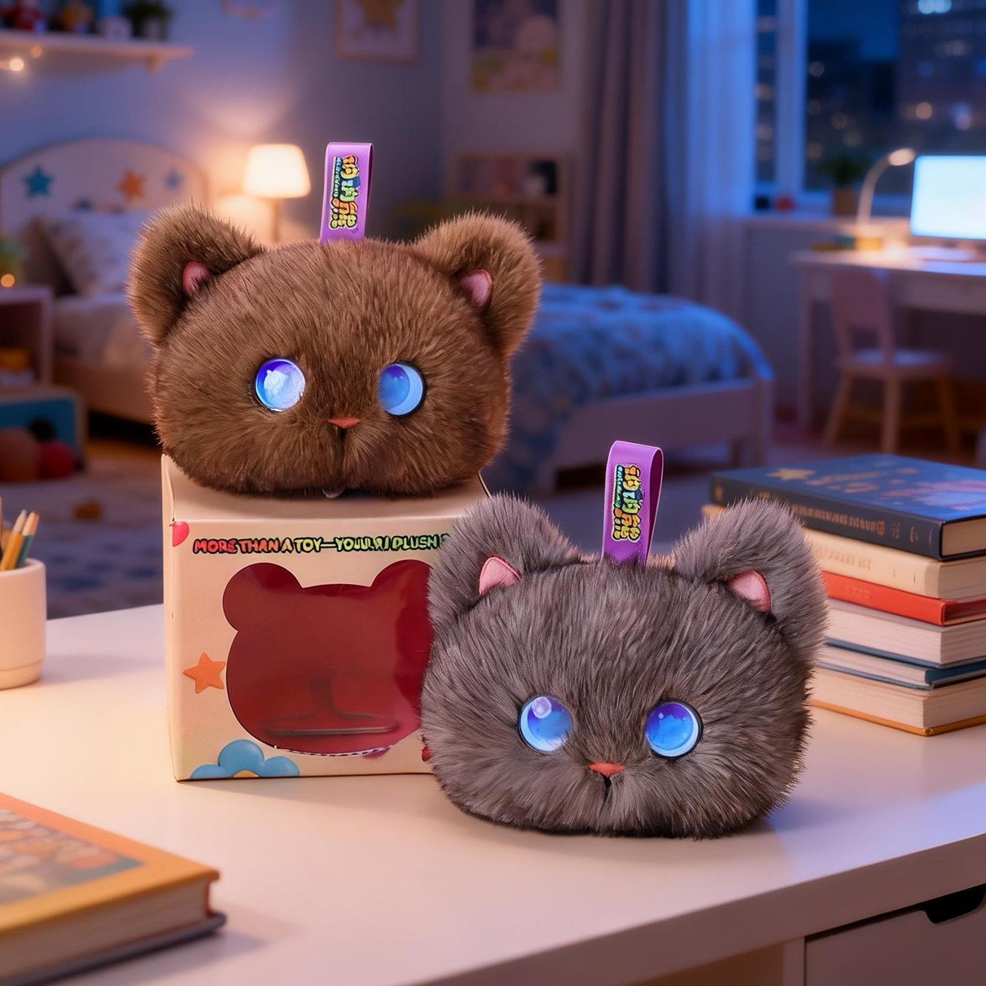 Interactive Cat Toy - Tobot AI Plush Cat Toy Interactive