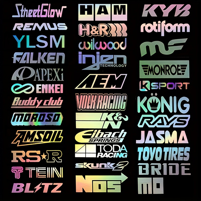 Pet Supplies Yulee - Random 12pcs JDM Racing Sponsor Decals