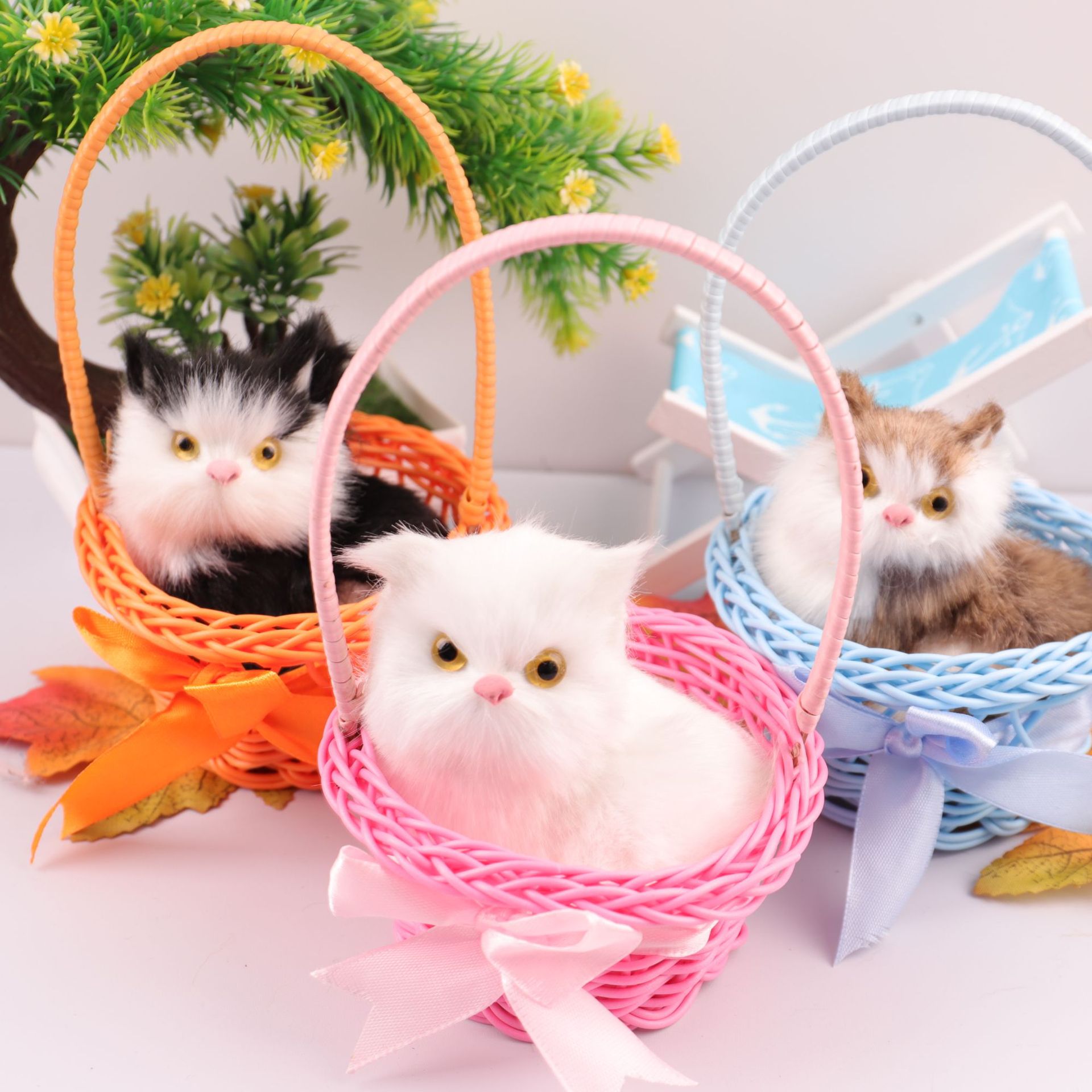 Interactive Cat Toy - Childhood Simulation Handheld Basket Cat Toy