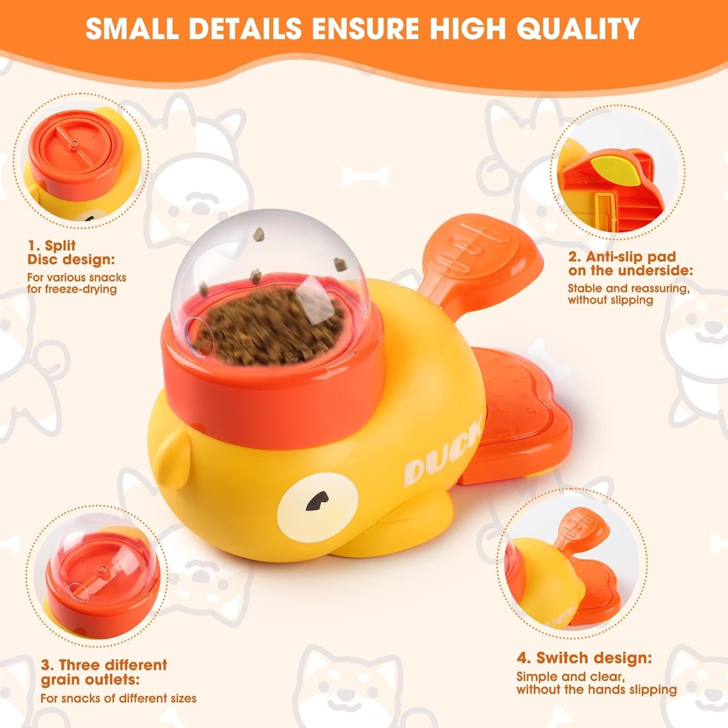 Yellow Duck Pet Snack Dispense - огляд і ціна Pet Supplies Dog Food