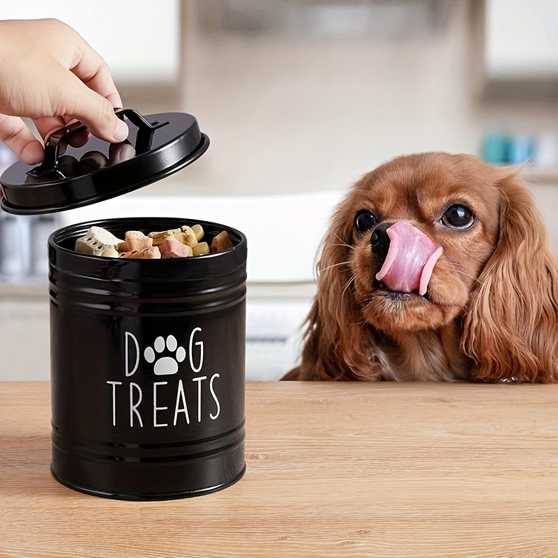Metal Dog Treat Container Dog  - огляд і ціна Pet Supplies Dog Food