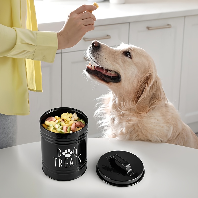 Metal Dog Treat Container Dog  - огляд і ціна Pet Supplies Dog Food