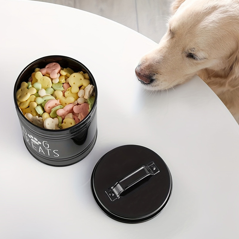 Metal Dog Treat Container Dog  - огляд і ціна Pet Supplies Dog Food