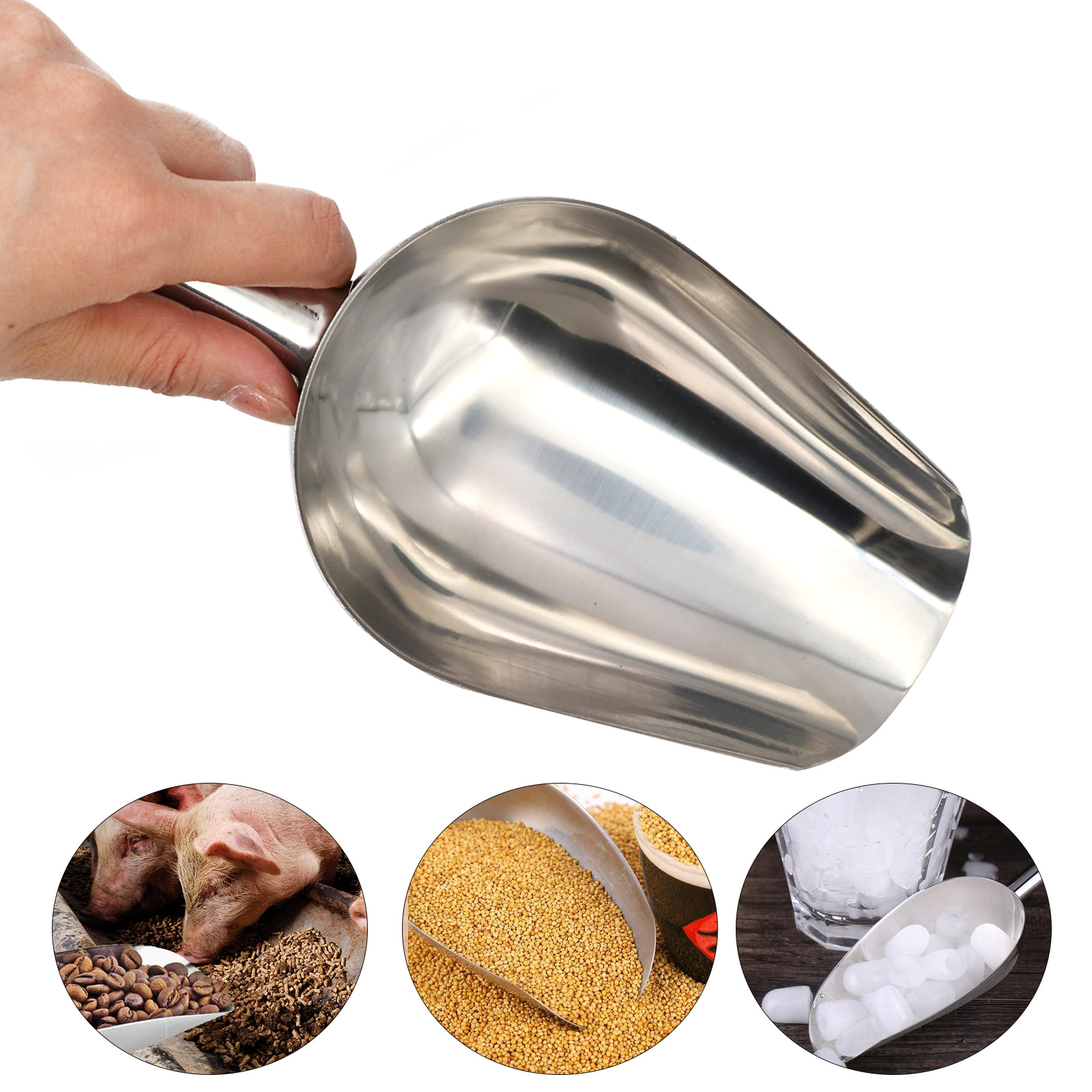 Pet Food Shovel Stainless Stee - огляд і ціна Pet Supplies Dog Food