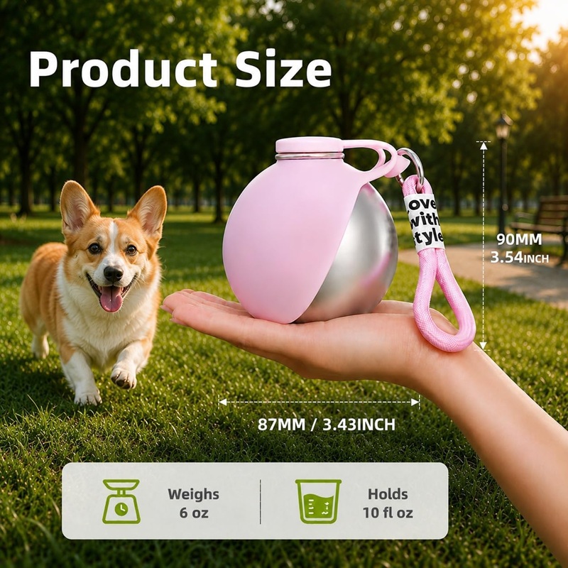 Dog Water Bottle Stainless Ste - огляд і ціна Pet Supplies Dog Food